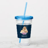 かわいい水彩母獅子&かわいい アクリルタンブラー (裏面)