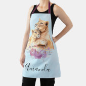 かわいい水彩母獅子&かわいい エプロン (インサイチュ)