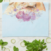 かわいい水彩母獅子&かわいい キッチンタオル (折り畳み)