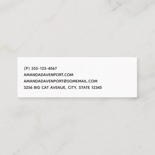 かわいい水彩母獅子&かわいい スキニー名刺 (裏面)