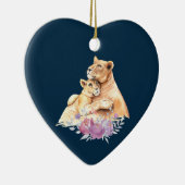 かわいい水彩母獅子&かわいい セラミックオーナメント (右)