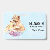 かわいい水彩母獅子&かわいい バッジ (裏面)