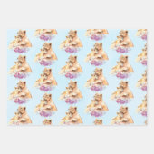 かわいい水彩母獅子&かわいい ラッピングペーパーシート (正面)