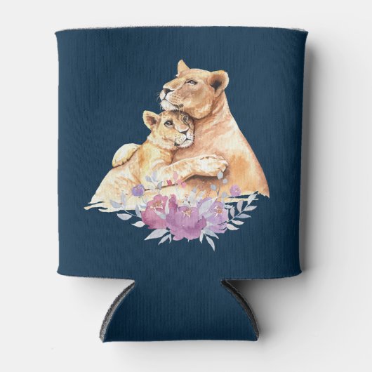 かわいい水彩母獅子&かわいい 缶クーラー (正面)