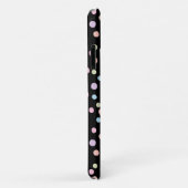 かわいい水彩水玉模様カラフルブラックパターン Case-Mate iPhoneケース (裏面/右)