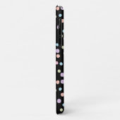 かわいい水彩水玉模様カラフルブラックパターン Case-Mate iPhoneケース (裏面/左)