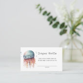 かわいい水彩漫画クラゲおむつラッフル 名刺 (スタンド正面)