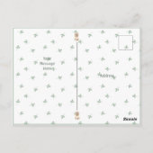 かわいい水彩熊ありがとうポストカード ポストカード (裏面)