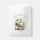 かわいい水彩熊と花ベビーシャワー フェイバーバッグ (正面)