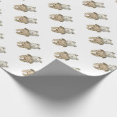 かわいい水彩熊ぼほ赤ちゃんシャワー ラッピングペーパー (角)