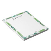 かわいい水彩熱帯パーム葉ズ事務所 ノートパッド (アングル)