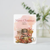 かわいい水彩牛 シーズンカード (スタンド正面)