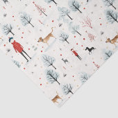 かわいい水彩犬の毛皮と明るいクリスマス 薄葉紙 (詳細)