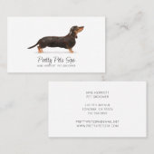 かわいい水彩犬ペットトリマー犬スパ 名刺 (正面/裏面)