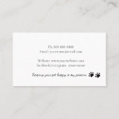 かわいい水彩犬ペット座る 名刺 (裏面)