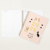 かわいい水彩犬、ドッグシッターの2025プランナー プランナー手帳 (ディスプレー)