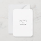 かわいい水彩猫と花 ノートカード (裏面)