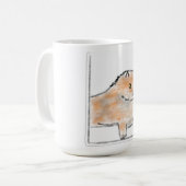 かわいい水彩猫のイラスト コーヒーマグカップ (正面左)