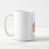 かわいい水彩猫のイラスト コーヒーマグカップ (左)