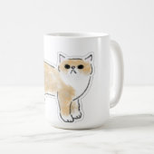 かわいい水彩猫のイラスト コーヒーマグカップ (正面右)