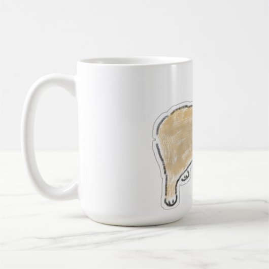 かわいい水彩猫のイラスト コーヒーマグカップ (左)