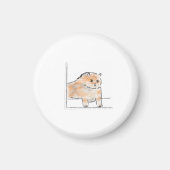 かわいい水彩猫のイラスト マグネット (正面)