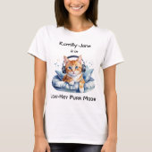 かわいい水彩猫のユーモアTシャツ Tシャツ (正面)