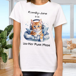 かわいい水彩猫のユーモアTシャツ Tシャツ