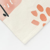 かわいい水彩猫の柄 フリースブランケット (角)