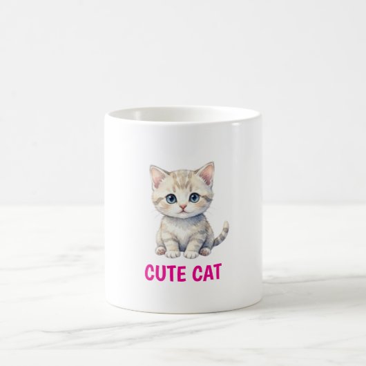 かわいい水彩猫コーヒーマグ コーヒーマグカップ (中央)