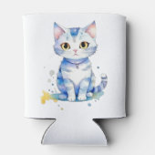 かわいい水彩猫（子猫）デザイン 缶クーラー (裏面)