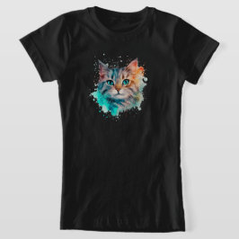 かわいい水彩猫 Tシャツ