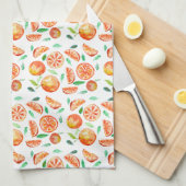 かわいい水彩甘い柑橘類の果実 キッチンタオル (四つ折り)