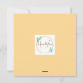 かわいい水彩画のあひるといの花の空白カード シーズンカード (裏面)