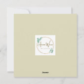 かわいい水彩画のあひるの反射イメージの空白カード シーズンカード (裏面)