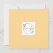 かわいい水彩画のあひる＆ワイルドフラワー空白カード カード (裏面)