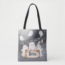 かわいい水彩画のオバケ BOO スプーキー フレンズ