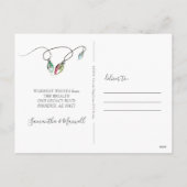 かわいい水彩画のサボテンの移動発表 シーズンポストカード (裏面)