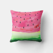 かわいい水彩画のスイカの枕 クッション (裏面)
