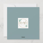 かわいい水彩画のダックと野の花の空白カード シーズンカード (裏面)