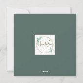 かわいい水彩画のダックリフレクション白紙 シーズンカード (裏面)