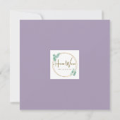 かわいい水彩画のダック&ラベンダー 無地カード カード (裏面)