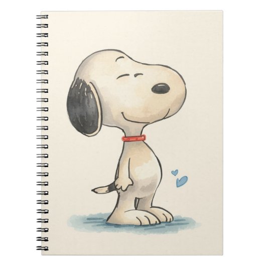 かわいい水彩画のビーグル犬のイラスト ノートブック (正面)