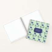 かわいい水彩画のブルーベリーの果物パターン スケッチ ノートブック (内部)