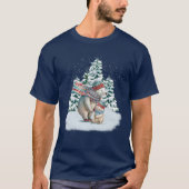 かわいい水彩画のホッキョクグマ Tシャツ (正面)