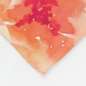 かわいい水彩画のモモのシャクヤクのベビーのマイル標石 フリースブランケット (角)