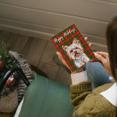 かわいい水彩画のヨークシャーテリア犬カスタム シーズンカード