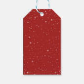 かわいい水彩画の冬のメリークリスマス ギフトタグ (裏面)
