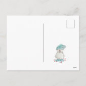 かわいい水彩画の冬の鳥のクリスマス写真 シーズンポストカード (裏面)