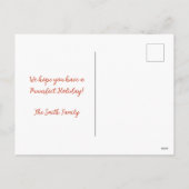 かわいい水彩画の子猫のクリスマス シーズンポストカード (裏面)